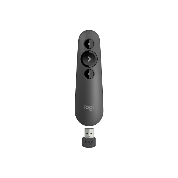 Logitech R500 - Control remoto para presentaciones - 3 botones - grafito (910-006518)