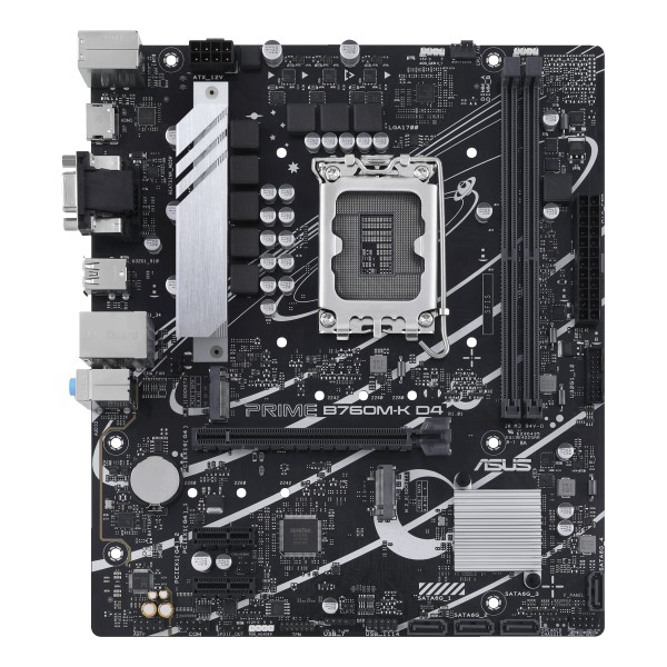 ASUS - PRIME B760M-K D4 - Motherboard - 90MB1DS0-M1EAY0 (90MB1DS0-M1EAY0)