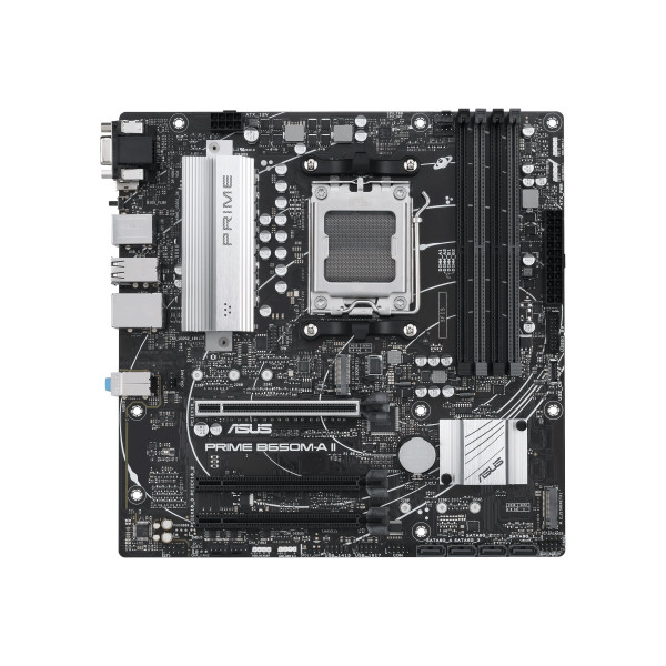 ASUS PRIME B650M-A II-CSM - Placa base - micro ATX - Socket AM5 - AMD B650 Chipset - USB 3.2 Gen 1, USB 3.2 Gen 2, USB-C 3.2 Gen 1 - 2.5 Gigabit LAN - Tarjeta gráfica (CPU necesaria) - HD Audio  ... (PRIME B650M-A II-CSM)