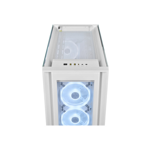 Gabinete Corsair iCUE 5000X QL Edition, ATX, Vidrio Templado, Controlador RGB, 4 Ventiladores, Blanco (CC-9011233-WW)