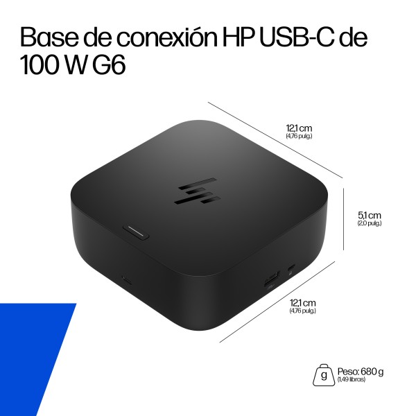 HP - docking. - G6 Dock 100W (9X3VUT) 3YW (9X3V1UT#ABM)