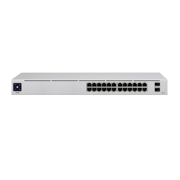 Switch Ubiquiti UniFi USW-24, Gestionado, 24 x 10/100/1000 + 2 x Gigabit SFP (PROD.VITRINA NUEVO) (USW-24)