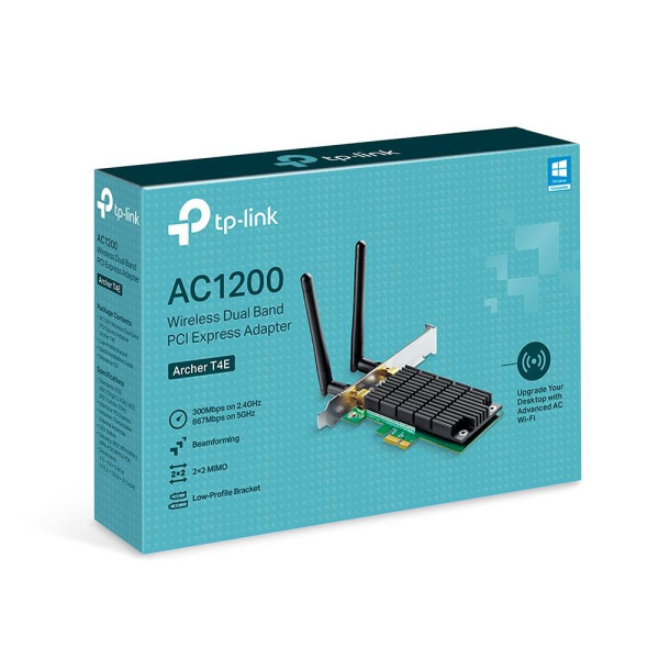 TP-Link Archer T4E - Adaptador de red - PCIe perfil bajo - Wi-Fi 5 (ARCHERT4E)