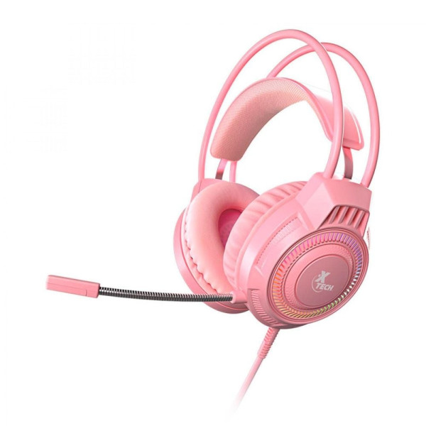 Audifono Gamer Khione Multiplataforma LED XTH-564 Pink
