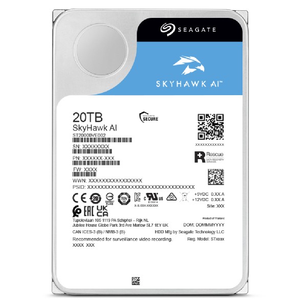 Seagate SkyHawk AI - Disk drive - 20 TB - 3.5