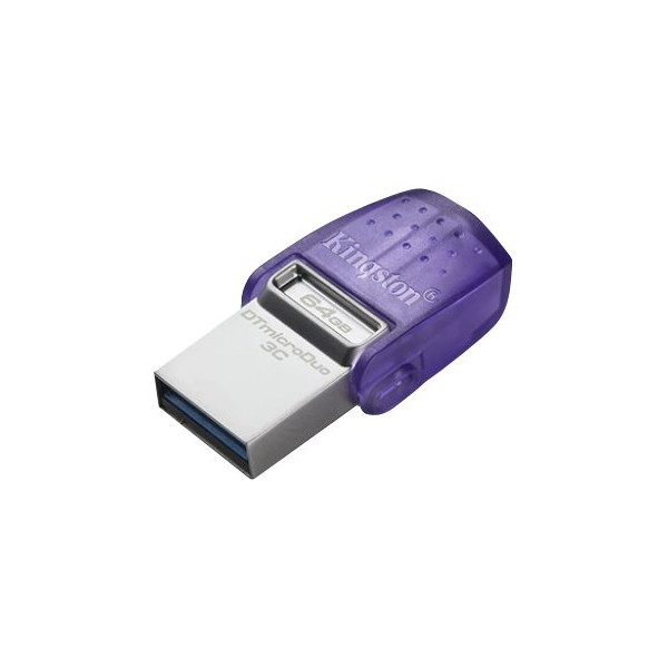 Kingston DataTraveler microDuo 3C - Unidad flash USB - 64 GB - USB 3.2 Gen 1 / USB-C