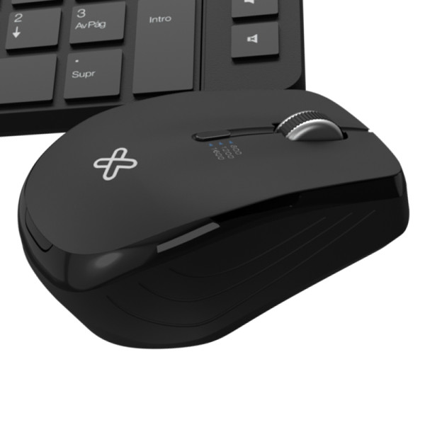 Kit Teclado y Mouse Klip Xtreme Revolution KCK-270S Inalámbrico Negro (KCK-270S)