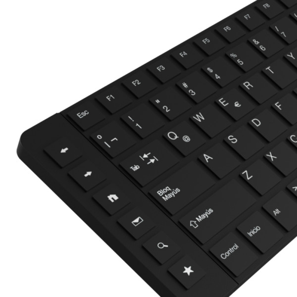 Kit Teclado y Mouse Klip Xtreme Revolution KCK-270S Inalámbrico Negro (KCK-270S)
