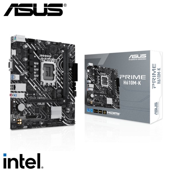 Placa Madre ASUS Prime H610M-K Socket Intel LGA 1700 2xDDR5, 1x M.2, 4x SATA, HDMI, VGA, Micro-ATX