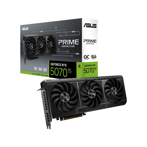 Tarjeta de Video ASUS PRIME NVIDIA GeForce RTX 5070 Ti OC Edition, 16GB GDDR7, 256-bit, 1432 TOPs (90YV0MF0-M0AA00)