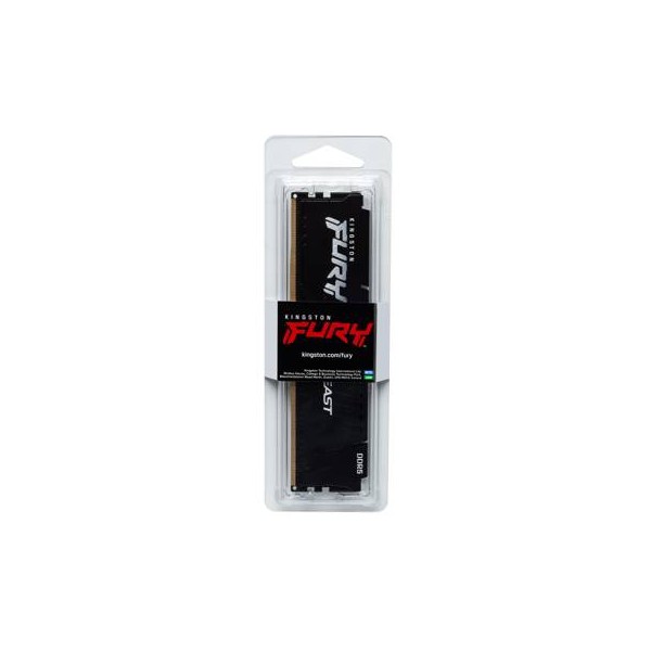 Kingston FURY Beast RGB - DDR5 - módulo - 16 GB - DIMM de 288 contactos - 5600 MT/s / PC5-44800 - CL36 - 1.25 V - sin búfer - on-die ECC - negro (KF556C36BBEA-16)
