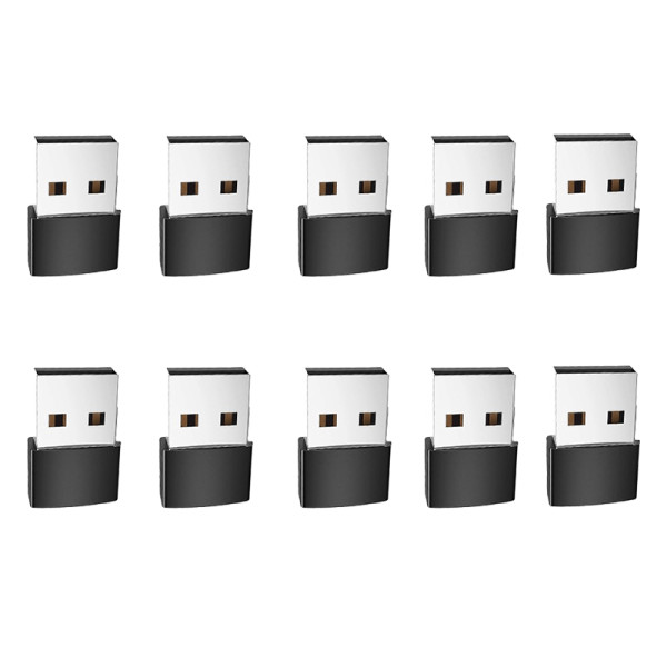 Pack de 10 Adaptadores USB Macho a USB-C Hembra