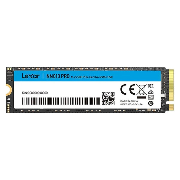 Disco Duro Lexar NM610PRO 500GB SSD M.2 PCI Express 3.0 NVMe