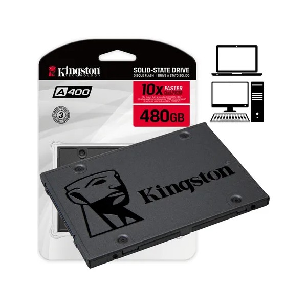 Disco Sólido SSD Kingston 480GB 2.5 Sata III SA400S37/480G