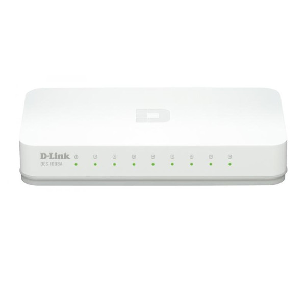 Switch D-Link Fast Ethernet, 8 Puertos, 10,100Mbps DES-1008C