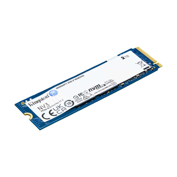 Unidad de Estado Sólido Kingston NV3, 2TB, M.2 2280, NVMePCIe 4.0 x4, Lectura 6000MB/s Escritura 5000MB/s (SNV3S/2000G)