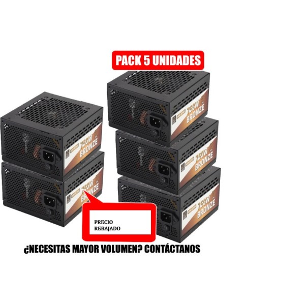 Fuente de Poder ADK-A750S Aurion 750W Certificada 80 Plus Bronze PACK 5 UNIDADES (AURPO75080BR)