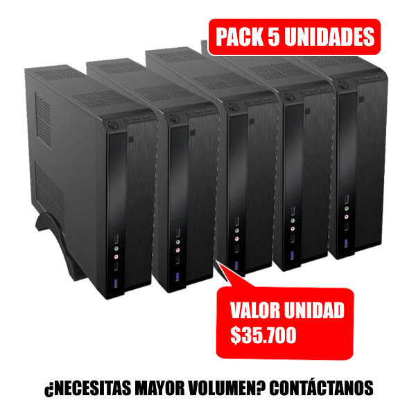 Gabinete Slim Voltix VT-SL93 Negro 500W PACK 5 UNIDADES (VOLTIXUTSL93)