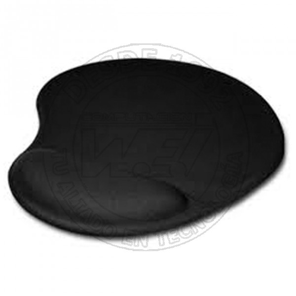 Mousepad  Apoya Muneca Sólido Ergonomico Gel Negro (KMP-100B)