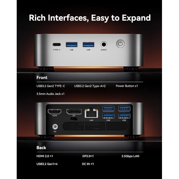 ACEMAGICIAN M1 Mini PC AMD Ryzen 7 6800H 16GB DDR5 512 SSD PCle Win 11 Pro (B0FQNGZD5D)