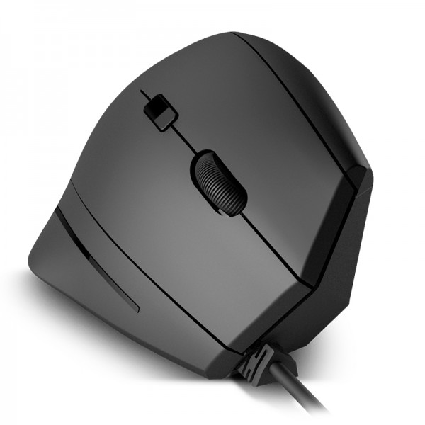 Mouse Ergonomico Alambrico Klip Xtreme Krest 1600dpi Negro (KMO-505)