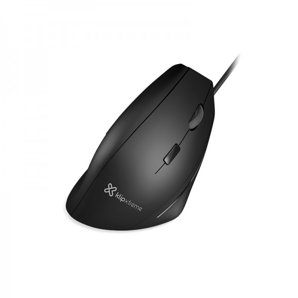 Mouse Ergonomico Alambrico Klip Xtreme Krest 1600dpi Negro (KMO-505)