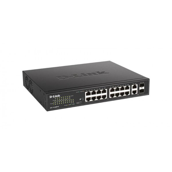 Switch Poe D Link des 1018Mpv2, No Gestionado, 16,10,100Mbps Poe, Alcance 250 Metros