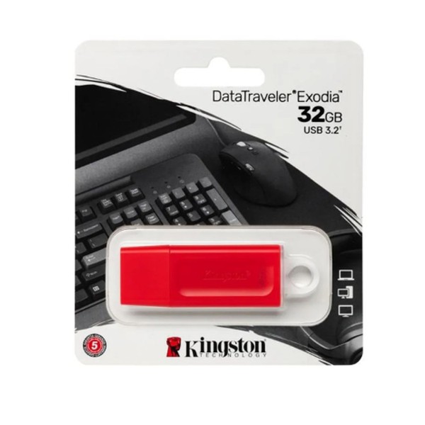 Pendrive Kingston  Datatraveler Exodia  32gb Rojo (KC-U2G32-7GR)