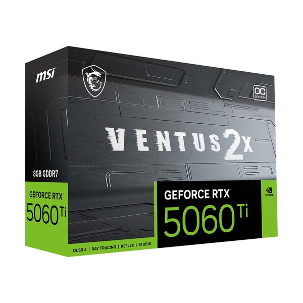 Tarjeta de Video MSI GeForce RTX 5060 Ti 8G VENTUS 2X OC PLUS G506T-8V2CP (912-V536-033)
