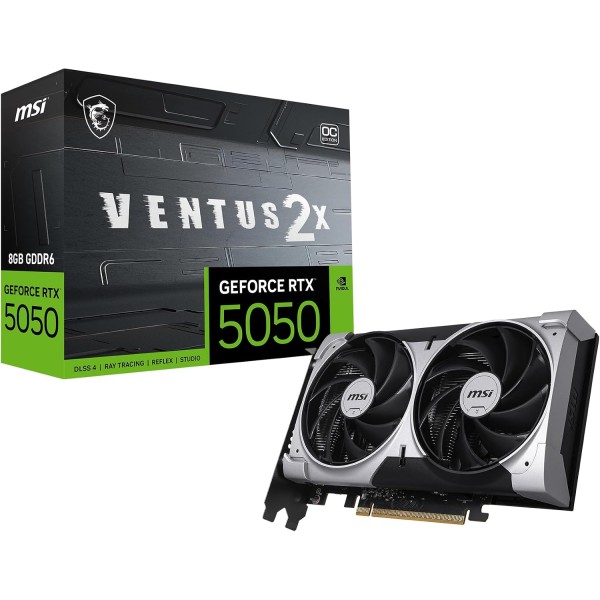 arjeta Gráfica MSI GeForce RTX 5050 VENTUS 2X OC 8GB GDDR6 128-bit (G5050-8V2C)