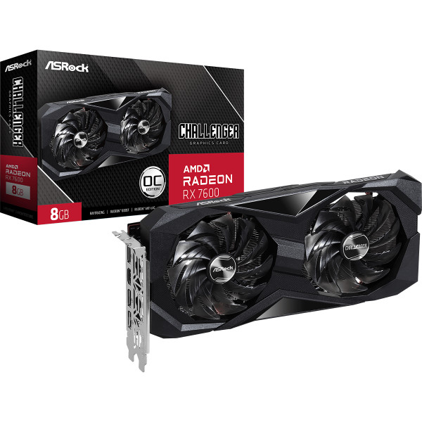 Tarjeta de Video Asrock AMD Radeon RX 7600 Challenger 8GB OC (RX7600 CL 8GO)
