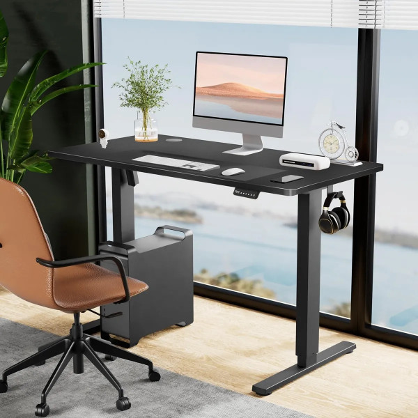 Escritorio Eléctrico ELEVON Negro, Altura Ajustable 140x60cm Con Memoria (ELEVONNEGRO140X60)