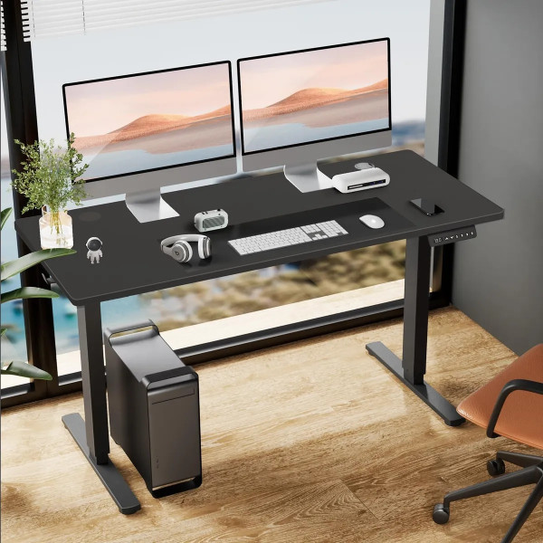 Escritorio Eléctrico ELEVON Negro, Altura Ajustable 140x60cm Con Memoria (ELEVONNEGRO140X60)